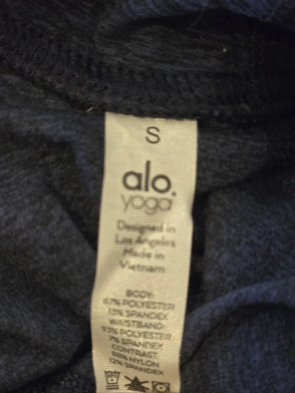 Alo Yoga Alosoft Sheila High-Waist Leggings Blue Grey Colorblock size small